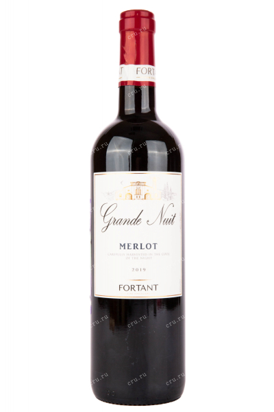 Вино Grande Nuit Merlot Pays d'Oc IGP 2019 0.75 л