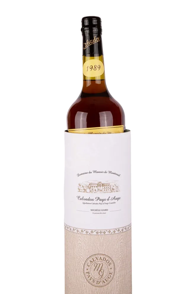 В тубе Domaine du Manoir de Montreuil Calvados Pays dAuge 1989 0.7 л