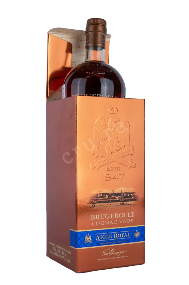 В подарочной коробке Brugerolle Aigle Royal VSOP 4 years gift box 2017 07 л