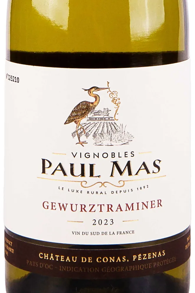Этикетка Paul Mas Gewurztraminer Pays d'Oc 2023 0.75 л