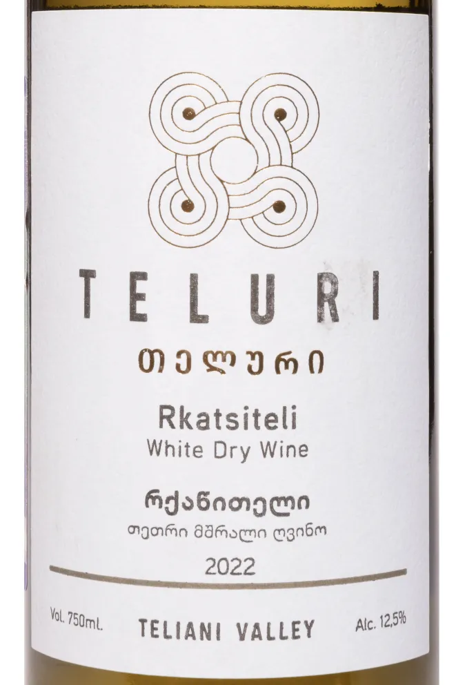 Этикетка Teluri Rkatsiteli 2022 0.75 л