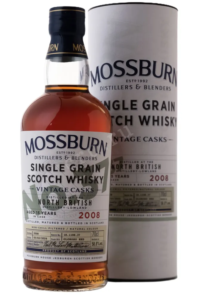 Виски Mossburn Vintage Casks No.37 North British in tube 2008 0.7 л