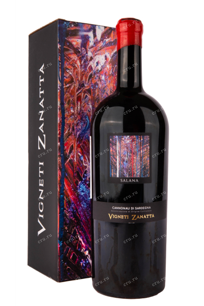 Вино Vigneti Zanatta Salana Cannonau di Sardegna DOC with gift box 2016 1.5 л