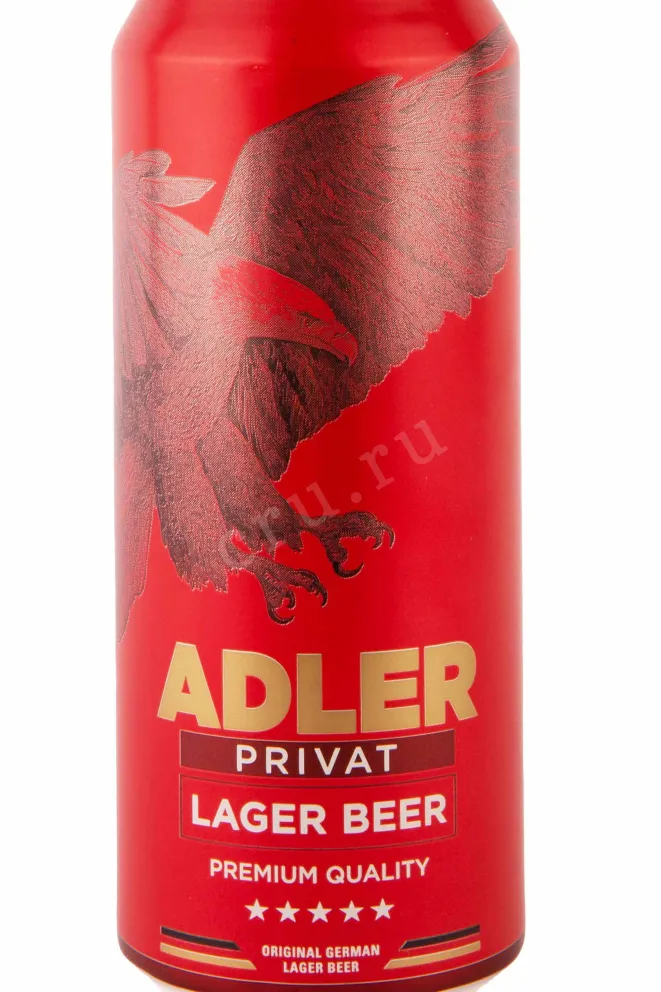 Этикетка Adler Private 0.5 л
