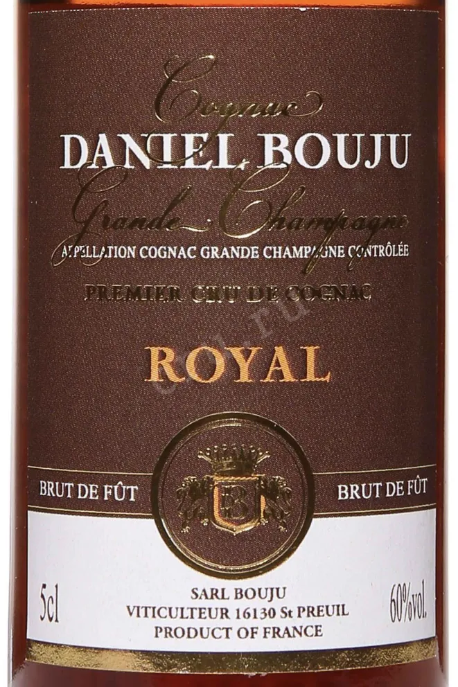 Этикетка Daniel Bouju Royal Grand Champagne  2009 0.05 л