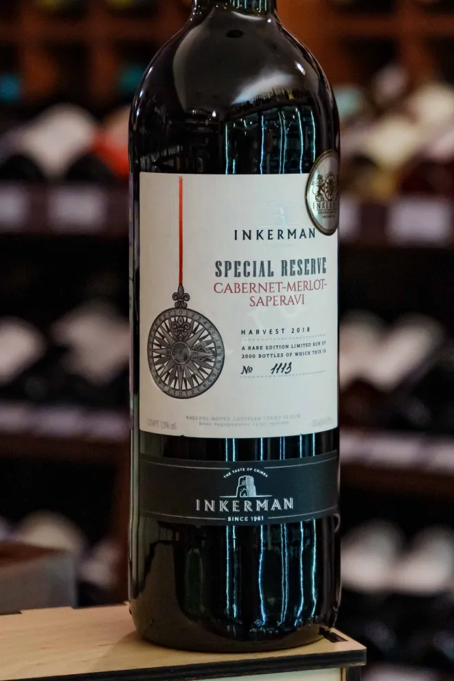 В магазине Крю Профи Inkerman Cabernet-Merlot-Saperavi Special Reserve 2018 0.7 л