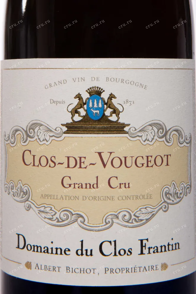 Этикетка Albert Bichot Domaine Du Clos Frantin Clos De Vougeot Grand Cru AOC 2014 0.75 л