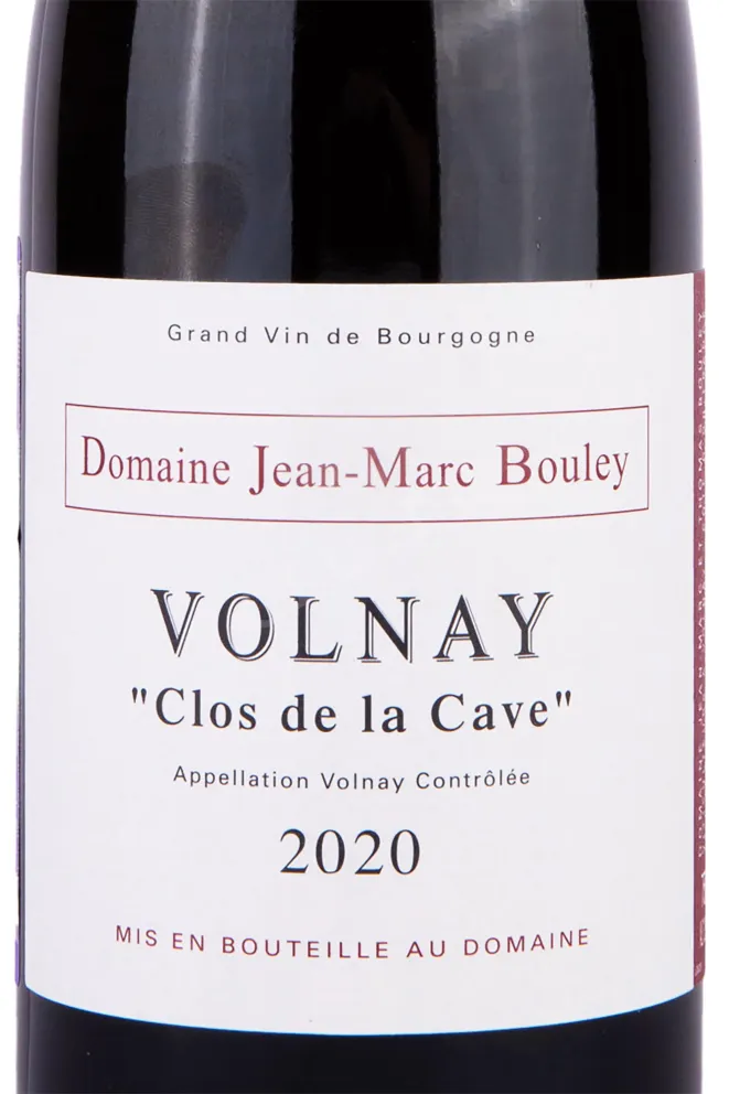 Этикетка Domaine Jean-Marc Bouley Volnay Clos de la Cave 2020 0.75 л