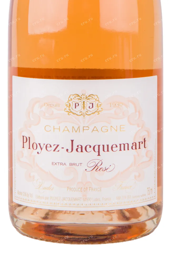 Этикетка игристого вина Ployez-Jacquemart Extra Brut Rose 0.75 л
