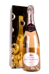 Игристое вино Dulong Cremant de Bordeaux Rose in gift box 2019 0.75 л
