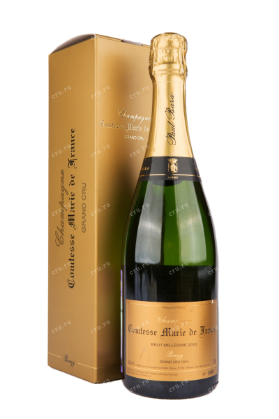 Шампанское Paul Bara Comtesse Marie de France Brut Millesime Grand Cru Bouzy gift box 2010 0.75 л