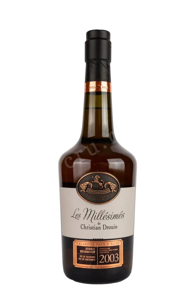 Бутылка Christian Drouin Calvados Pays d Auge wooden box 2003 0.7 л