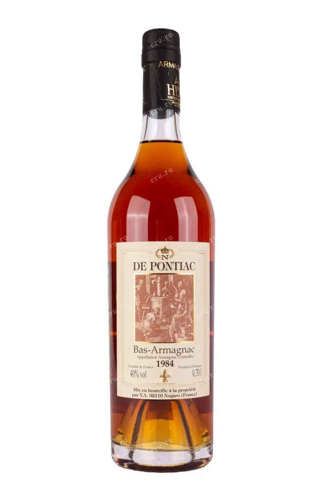 Бутылка Bas-Armagnac De Pontiac wooden box 1984 0.7 л