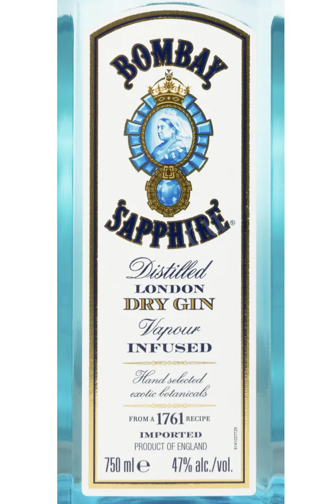 Этикетка Bombay Sapphire 0.75 л