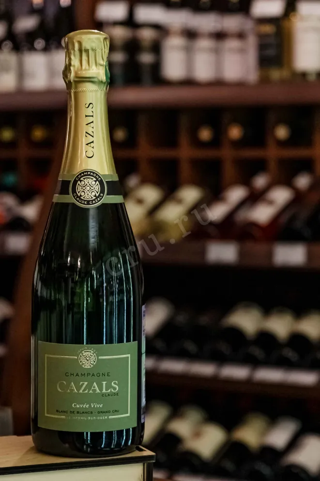 В магазине Крю Профи Cazals Cuvee Vive Blanc de Blancs Grand Cru 2020 0.75 л