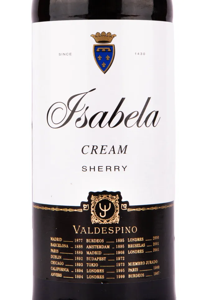 Херес Valdespino Cream Isabella 2019 0.75 л
