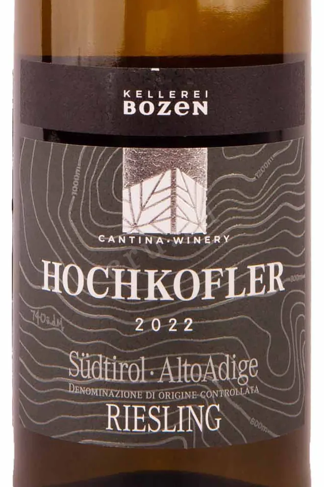 Этикетка Kellerei Bozen Hochkofler Riesling 2022 0.75 л