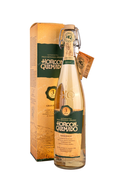 Писко  Horcon Quemado Grand 3 anoc gift box  0.645 л