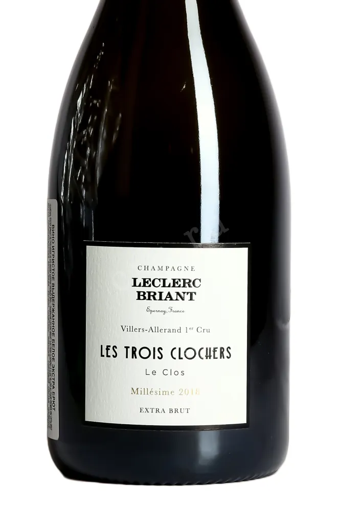 Этикетка Leclerc Briant Les Trois Clochers Le Clos Millésime Premiere Cru 2018 0.75 л