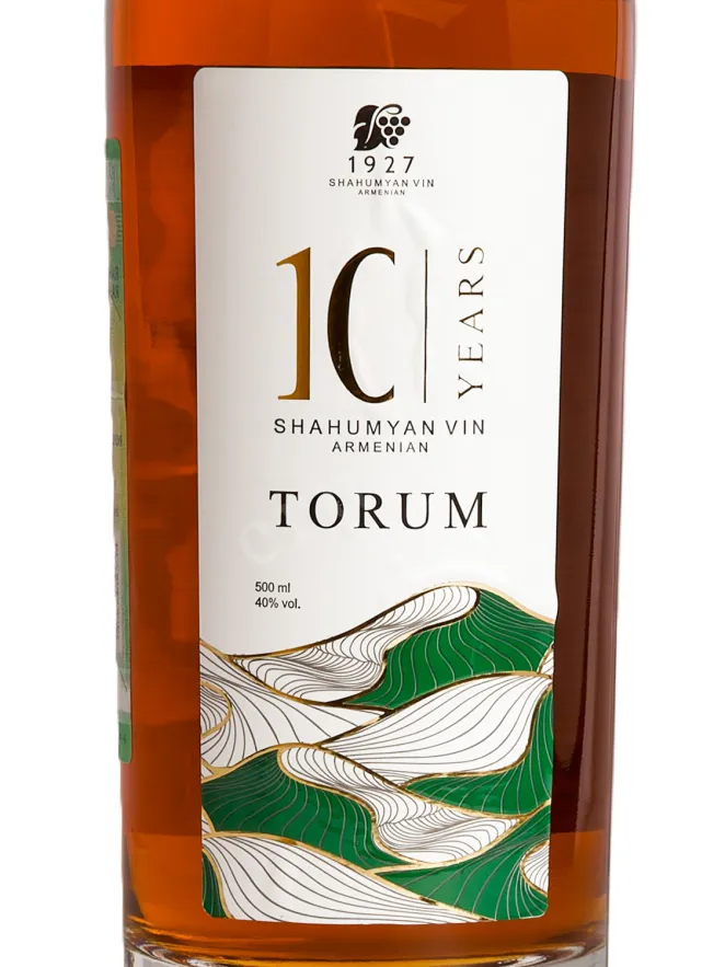 Этикетка Torum 10 YO 2021 0.5 л