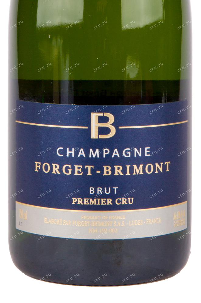 Этикетка игристого вина Forget-Brimont Premier Cru Brut 0.75 л