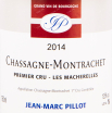 Этикетка вина Chassagne Montrachet Premier Cru Les Macherelles Jean Marc Pillot 2014 0.75 л