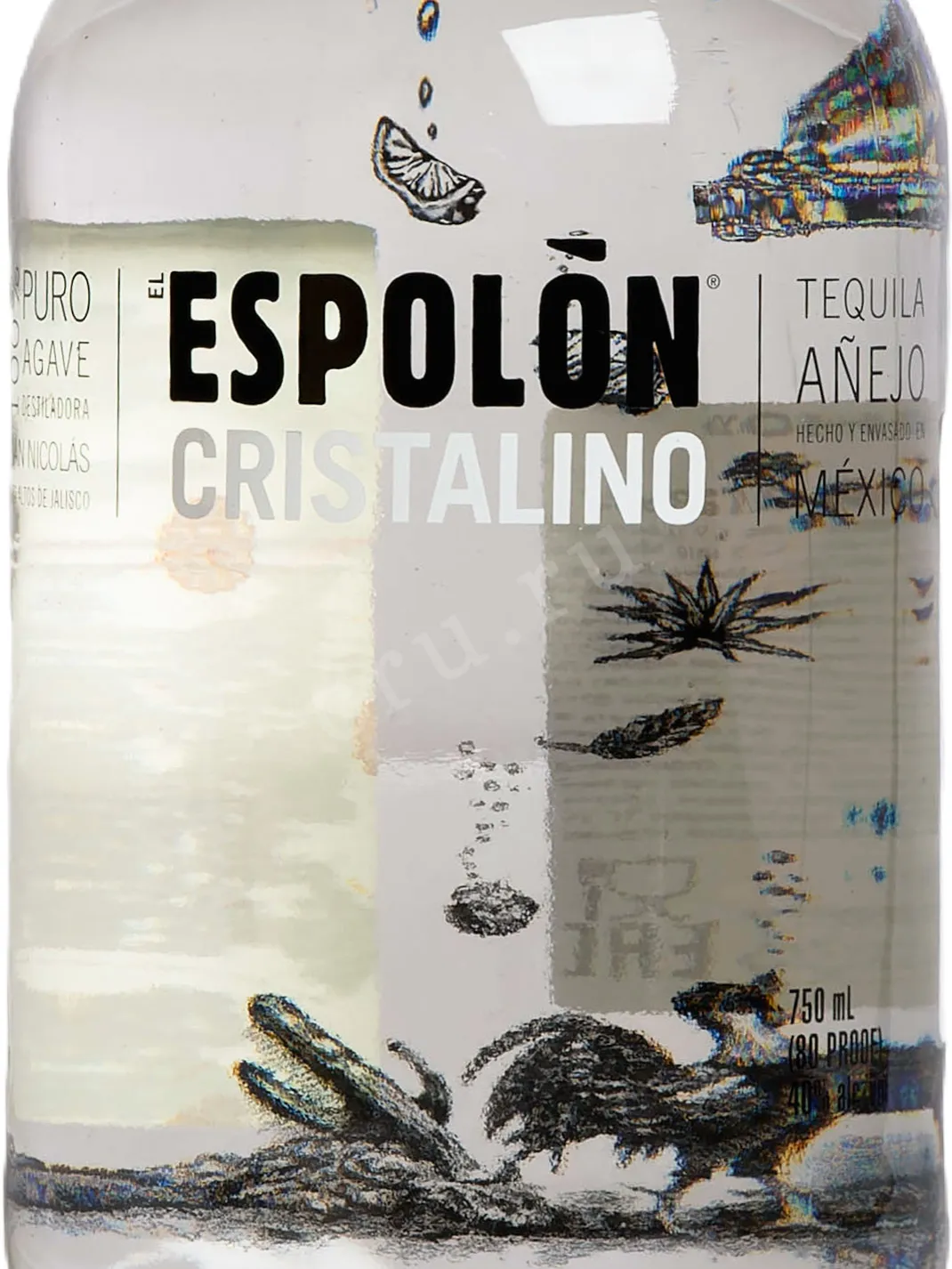 Espolon Cristalino in gift box 0.75 л купить - Текила Эсполон