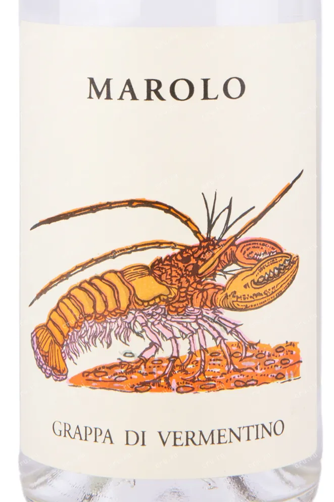 Этикетка граппы Marolo di Vermentino gift box 0.7