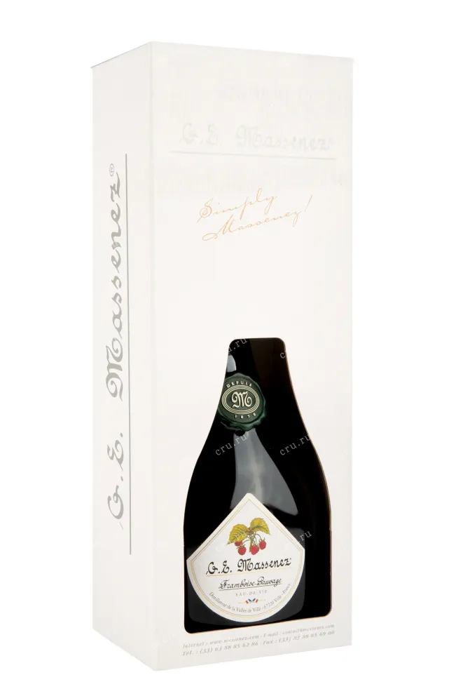 Водка Massenez Eau de vie Origine Framboise Sauvage 0,7 в подарочной упаковке