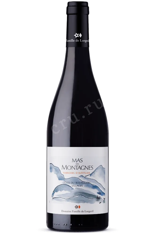 Вино Vignobles Lorgeril Cotes du Roussillon Villages Mas des Montagnes 2014 0.75 л