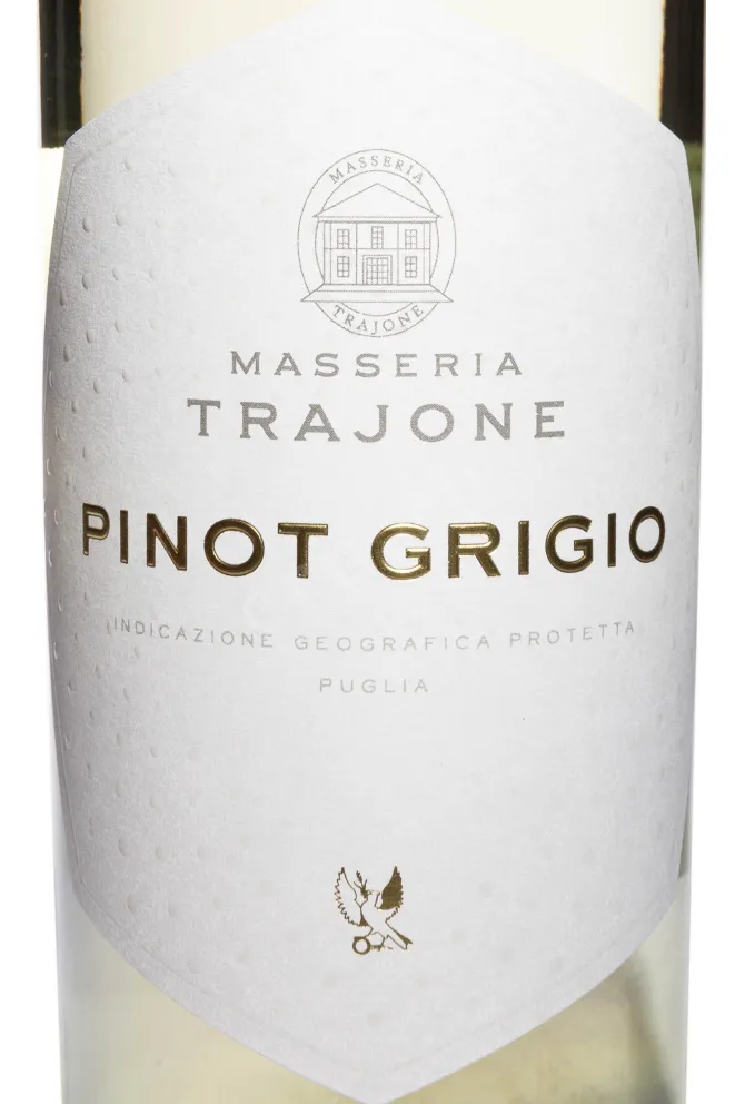 Этикетка Masseria Trajone Pinot Grigio Puglia IGP 2024 0.75 л