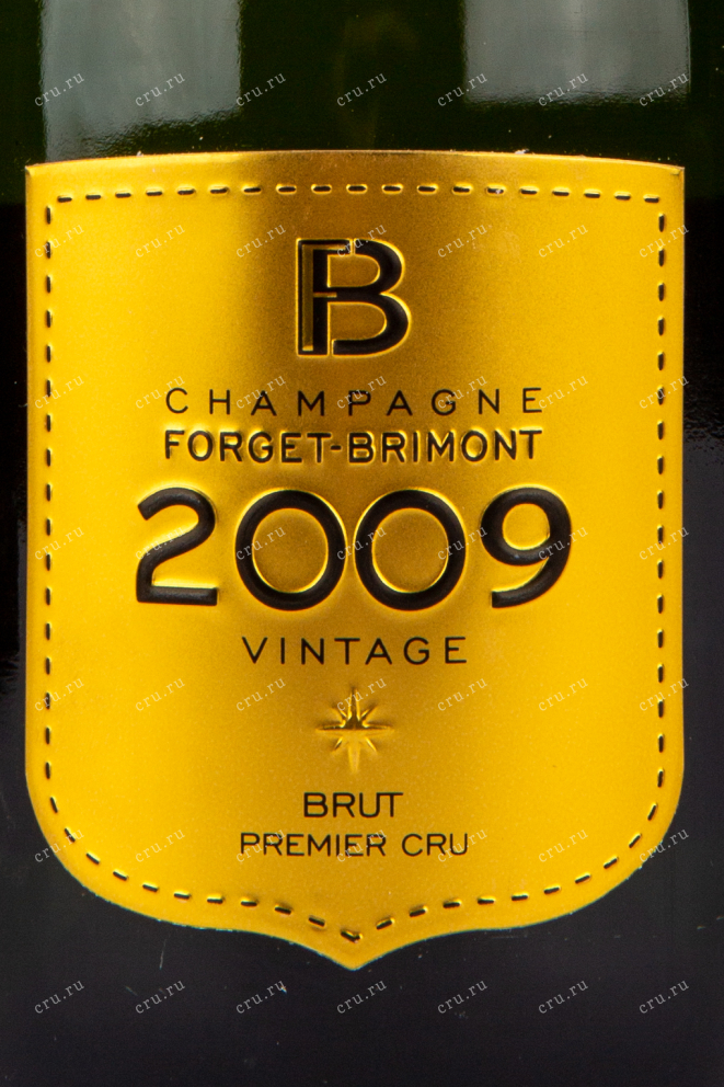 Этикетка игристого вина Forget-Brimont Brut Millesime 2009 0.75 л