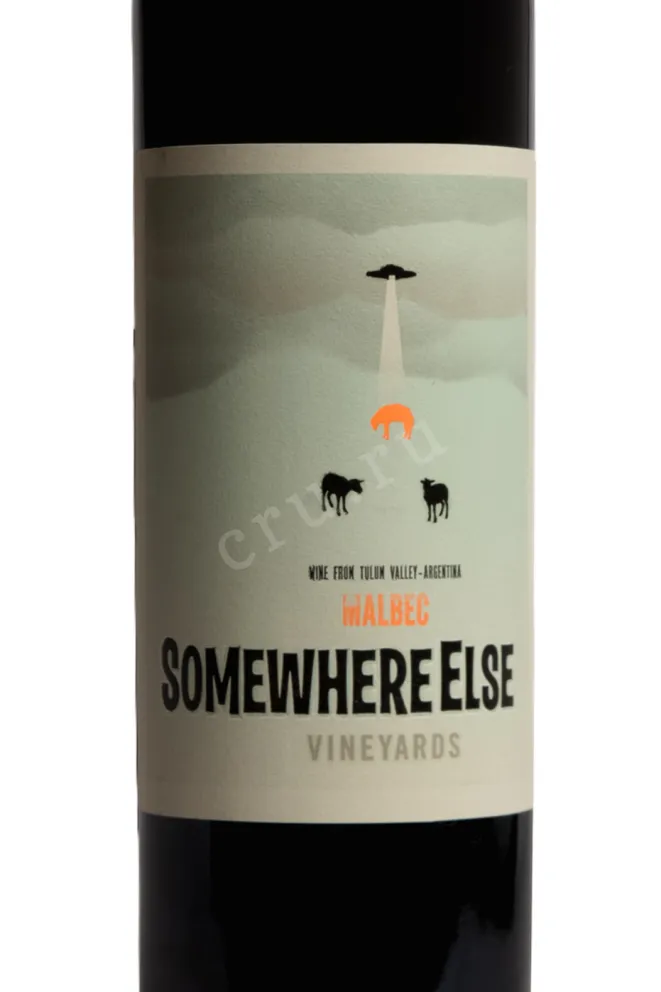 Этикетка Malbec Somewhere Else Vineyards 2023 0.75 л