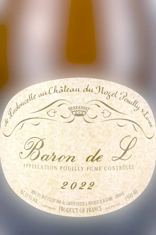 Этикетка Baron de L Pouilly-Fume De Ladoucette 2022 1.5 л