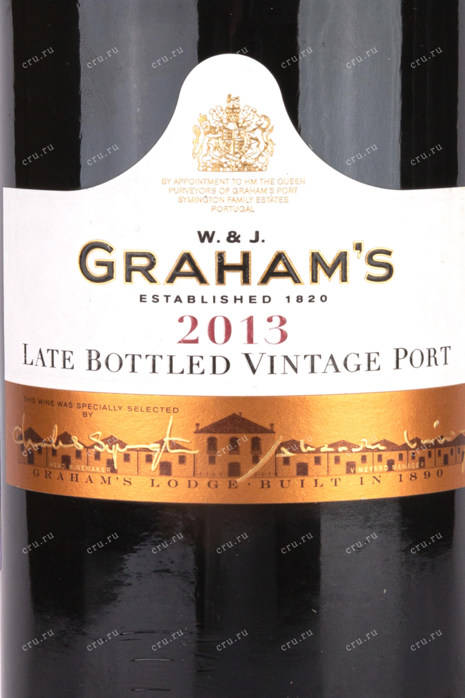 Этикетка Grahams Late Bottled Vintage 2013 1 л