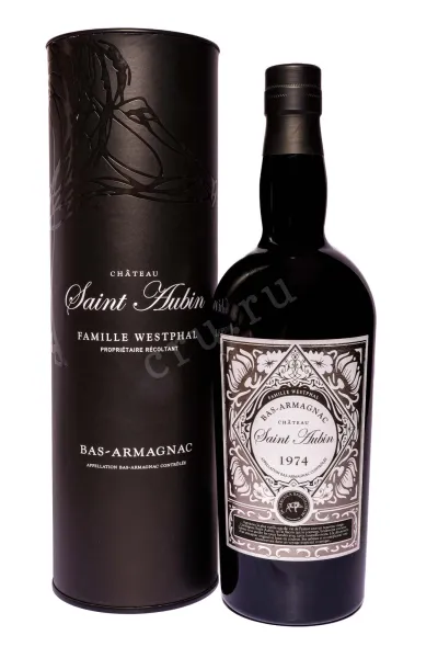 Арманьяк Saint Aubin Bas-Armagnac in tube 1974 0.7 л