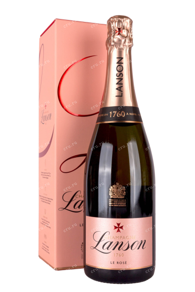 Шампанское Lanson Le Rose Brut in gift box 2018 0.75 л