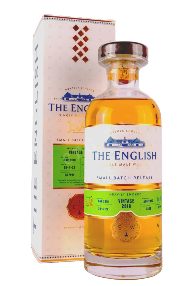 Виски English Small Batch Release Heavily Smoked Vintage gift box 2010 0.7 л