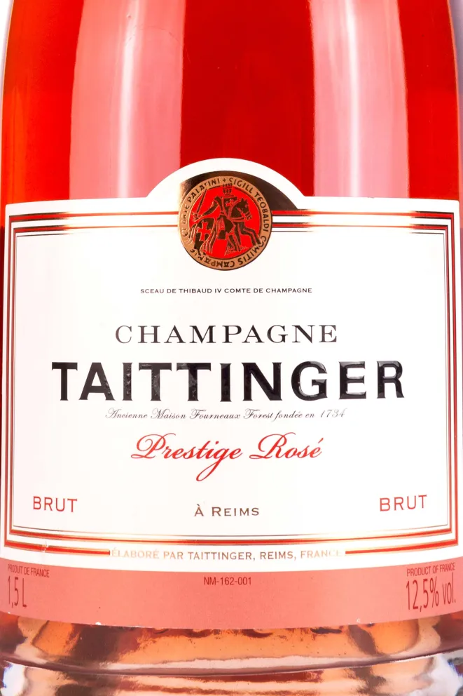 Этикетка Taittinger Prestige Rose Brut 2016 1.5 л