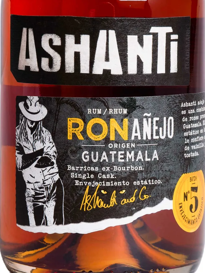 Контрэтикетка Ashanti Anejo 0.7 л