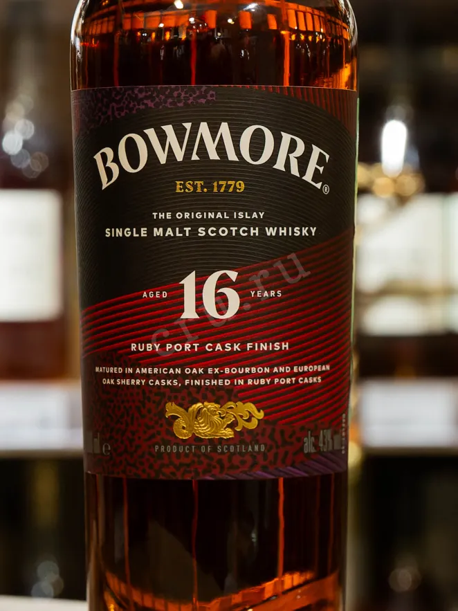 В магазине Крю Профи Bowmore Ruby Port Cask Finish 16 years in gift box 0.7 л