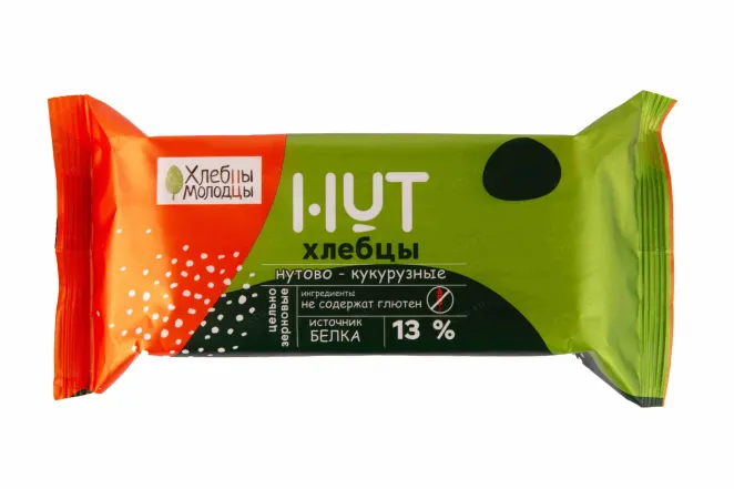 Хлебцы Молодцы хрустящие НУТ нутово-кукурузные 40 г