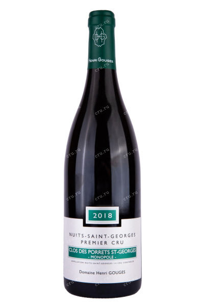 Вино Domaine Henri Gouges Nuits-St-Georges 1er Cru Clos des Porrets St-Georges 2018 0.75 л