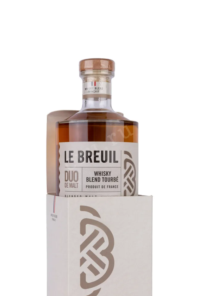 В подарочной коробке Le Breuil Duo de Malt Blend Tourbe gift box 0.7 л