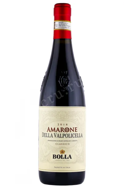 Вино Bolla Amarone Della Valpolicella Classico DOCG 2018 0.75 л