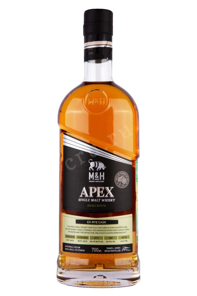 Бутылка M&H Apex ex-Rye Cask in gift box 0.7 л