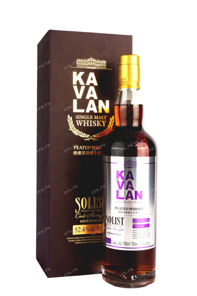 Виски Kavalan Solist Peated Single Malt Cask Strength gift box  0.7 л