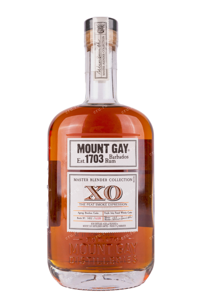 Бутылка Mount Gay XO Peat Smoke Expressions wooden box 0.7 л