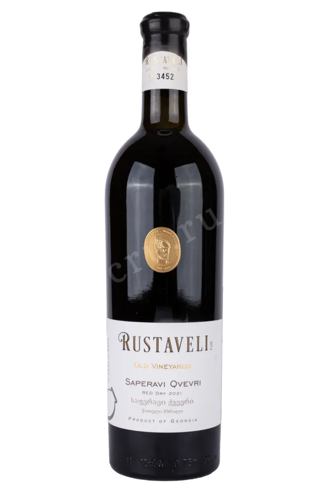 Вино Rustaveli Saperavi Qvevri 2021 0.75 л