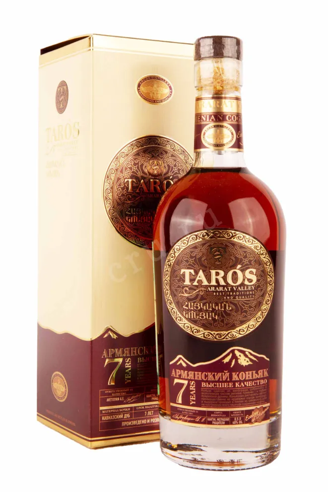 Коньяк Тарос 7 лет в подарочной упаковке  0.5 л